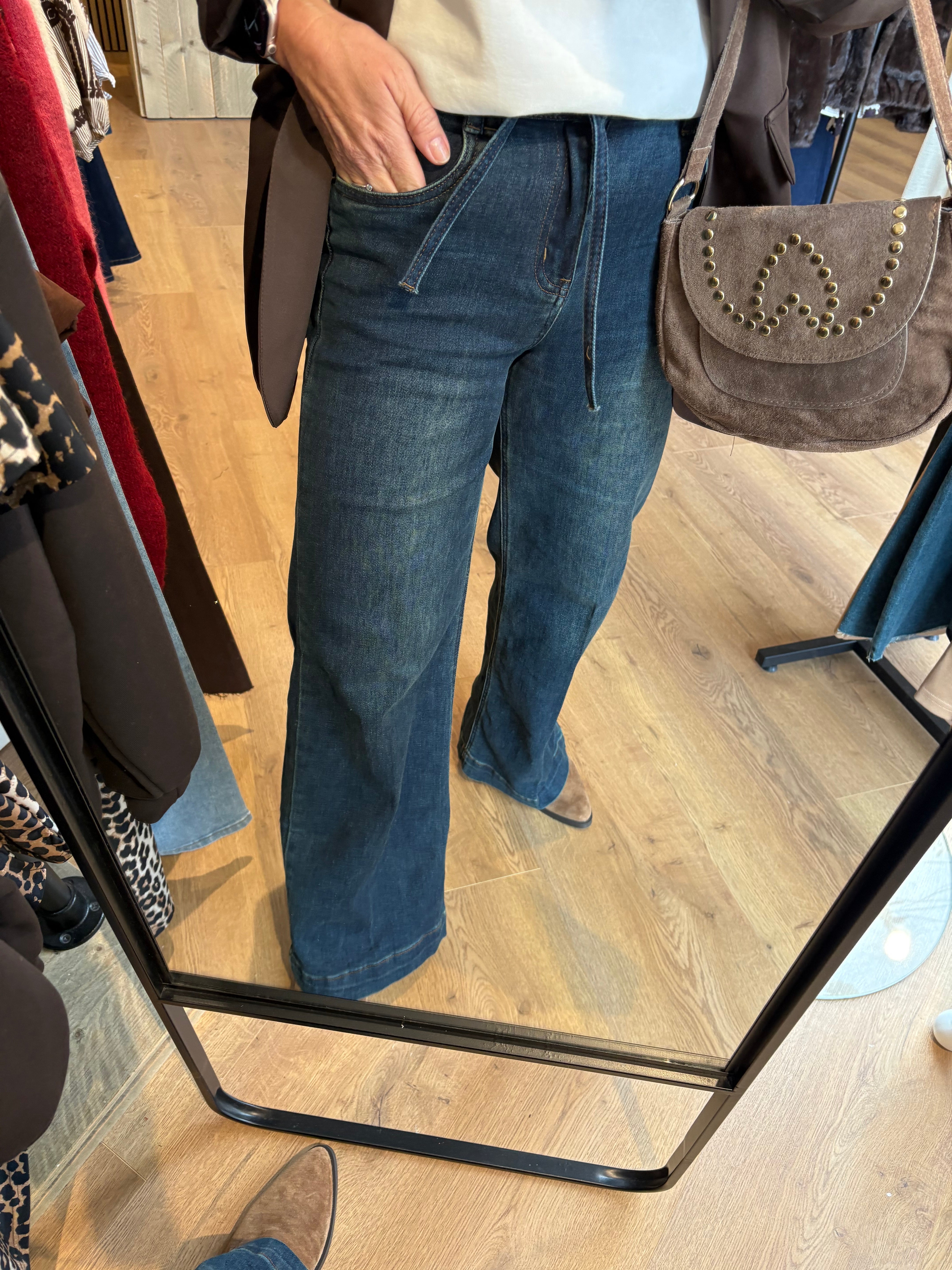 JEANS WIDE LEG KORTE LENGTE
