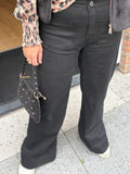 BROEK WIDE LEG ZWART C&S