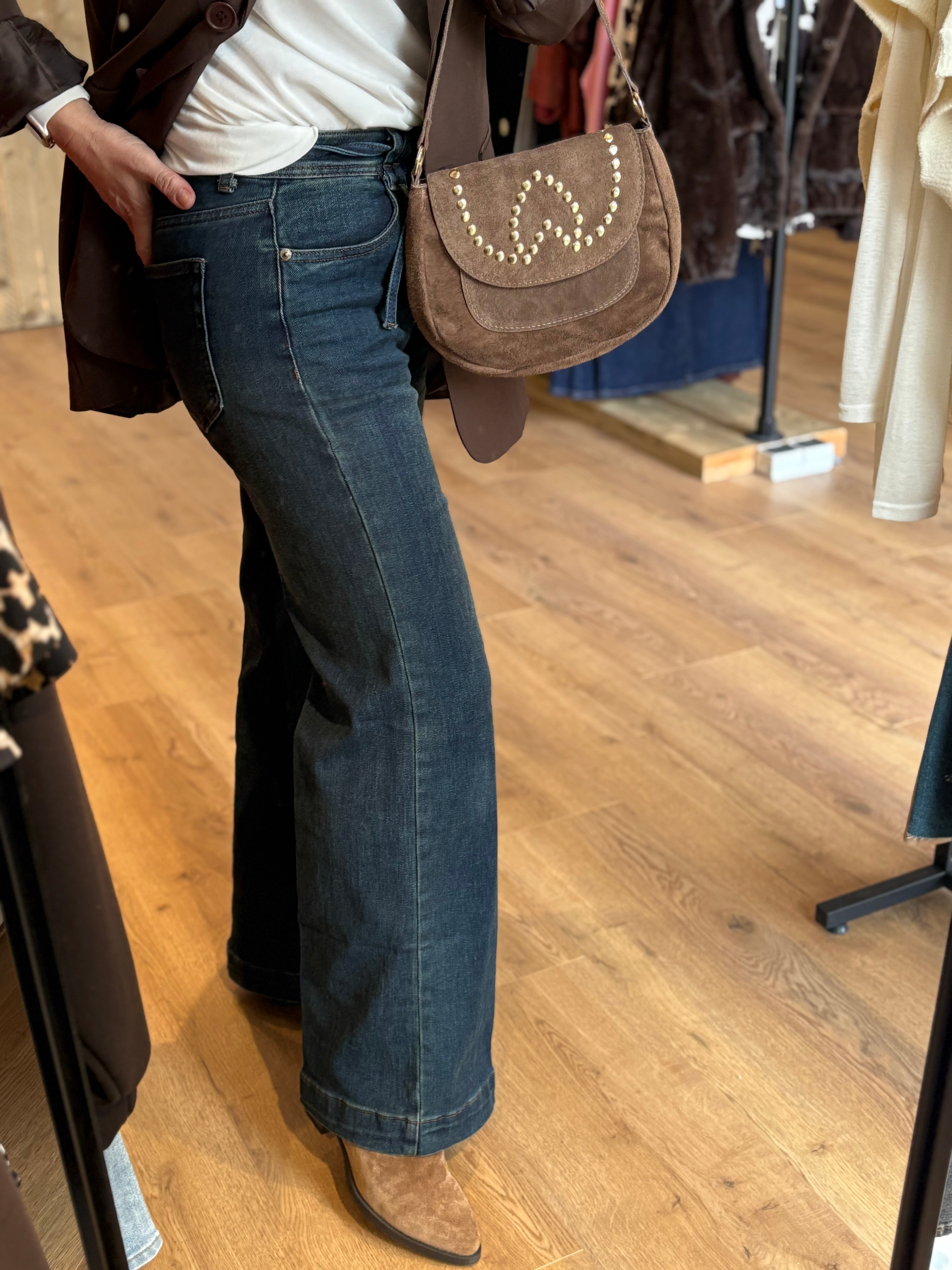 JEANS WIDE LEG KORTE LENGTE