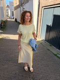 SHIRT ONE SIZE AMELIE & AMELIE BUTTER YELLOW/BLAUW