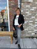 SHIRT ONE SIZE PRINT ZWART