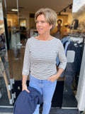 SHIRT LM STREEP BLAUW/OFF WHITE