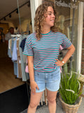 SHIRT STREEP/GLITTER DIV KLEUREN