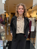 BLAZER ZWART MET STUDS ONE SIZE