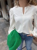 BLOUSE AZZURRO OFF WHITE
