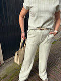 BROEK/PANTALON C&S GROEN MET LUREX