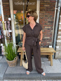 BROEK BRUIN EN ZAND TINT