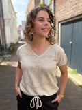 SHIRT OPENGEWERKT CS THE LABEL ZAND/GOUD