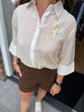 BLOUSE GROEN OF ZACHT GEEL