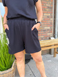 SET VAN SHORT EN SHIRT DONKER BLAUW
