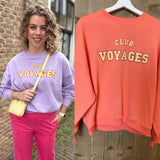 TRUI/SWEATER ONE SIZE LILA EN ORANJE