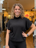 SHIRT AMELIE & AMELIE LOSSE KOL ZWART SOFT