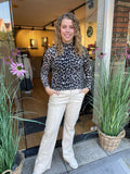 BROEK PU ZAND KLEUR C&S