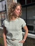 SHIRT/BLOUSE C&S GROEN MET LUREX