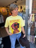 SHIRT ONE SIZE PRINT WIT/GEEL