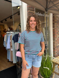 SHIRT STREEP/GLITTER DIV KLEUREN