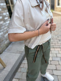VESTEN KORTE MOUW ARMY GREEN & ZAND