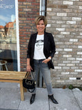 SHIRT ONE SIZE PRINT ZWART