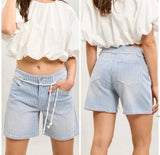 SHORT BLAUW/WIT GESTREEPT