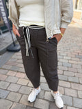 BROEK BARREL IN BRUIN/ARMY GREEN