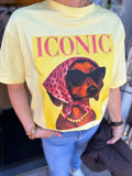 SHIRT ONE SIZE PRINT WIT/GEEL