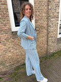 BROEK/PANTALON CS THE LABEL BLAUW PRINT