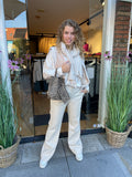 BROEK PU ZAND KLEUR C&S