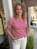 SHIRT ROOD/WIT STREEP