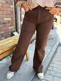 JEANS QUEEN HEARTS BRUIN MET GLITTER