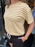 SHIRT STREEP/GLITTER DIV KLEUREN