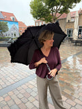 PARAPLU ZWART MET GLITTER STEENTJES