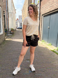 SHIRT OPENGEWERKT CS THE LABEL ZAND/GOUD