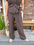 BROEK BRUIN EN ZAND TINT