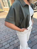 VESTEN KORTE MOUW ARMY GREEN & ZAND