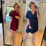 JURKEN BORDEAUX EN DONKER BLAUW