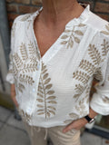 BLOUSE OFF WHITE MET GOUD PRINT C&S