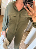 BOMBER/BLOUSE JINORA DARK OLIVE