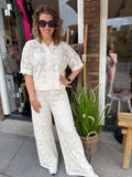 BLOUSE CS THE LABEL ECRU OPENGEWERKT