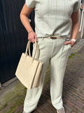 BROEK/PANTALON C&S GROEN MET LUREX