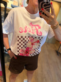 SHIRT WIT PRINT AZZURRO