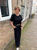 SHIRT BRODERIE ZWART CS THE LABEL