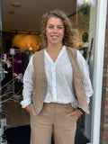 BLOUSE C&S WIT MET GOUDEN STER