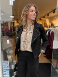 BLOUSE AZURRO ROOD EN GOUD