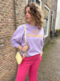 TRUI/SWEATER ONE SIZE LILA EN ORANJE