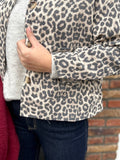 BLAZER AZZURRO LEOPARD