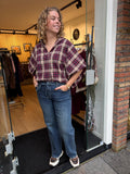JEANS WIDE LEG MET STRIK DETAIL