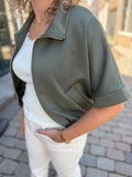 VESTEN KORTE MOUW ARMY GREEN & ZAND