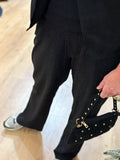 BROEK ZWART EN GOUD LUREX