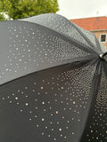 PARAPLU ZWART MET GLITTER STEENTJES