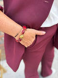 BROEK/PANTALON BASIS BORDEAUX